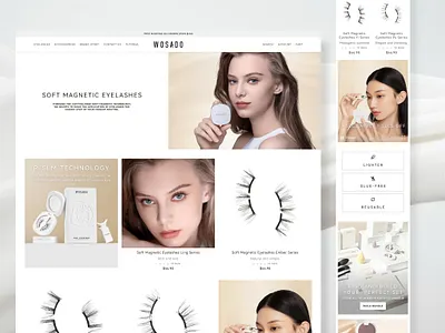 Clean & Luxurious Collection Page Design Concept collection page ecommerce eyelashes ui design ui inspiration web design website design