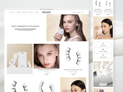 Clean & Luxurious Collection Page Design Concept collection page ecommerce eyelashes ui design ui inspiration web design website design