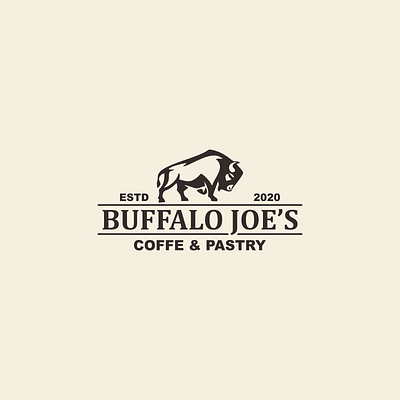 buffalo joe s design icon logo vector