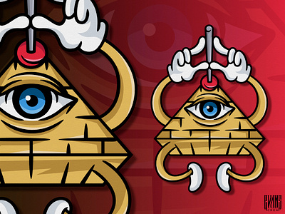 Mascot Pyramid Illuminati 99designs adobe behance designs evanscrea illuminati illustration logotoons mascot character mascot design pyramid vector