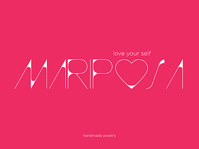 Mariposa handmade jewelry design illustration typography