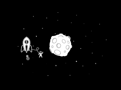 Cute space animation flat design space vector animation