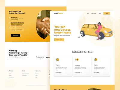 Portfolio preview eazyfinance fintech fintech app landing page design landingpage loan app
