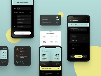 WeFly | Flight Planner 🧳 app ui cards ui counter flight app flight card flight manager flight planner ios app mobile app mobile application planner app product design saas app schedule app time management watch ui