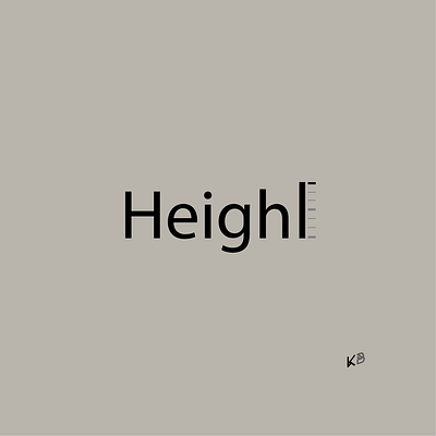 Height design flat height illustration logo minimal typography vector