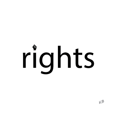 rights design flat illustration logo minimal rights typography vector