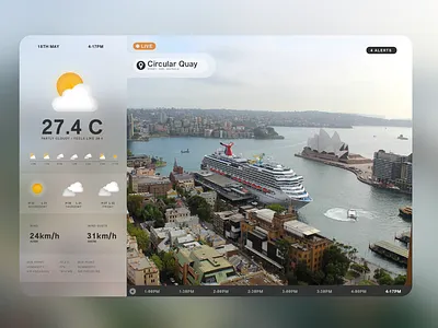 Weather Application design minimal ui web