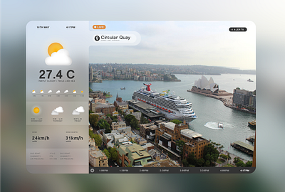 Weather Application design minimal ui web
