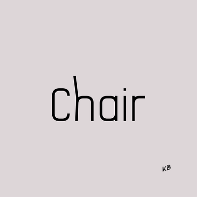 Chair chair design flat illustration logo minimal typography vector