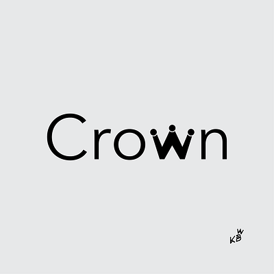 Crown crown design flat illustration logo minimal typography vector