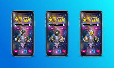 Slot Trek - a slots game UI design figma mobile mobile app design mobile design mobile ui ui ui design uiux ux design