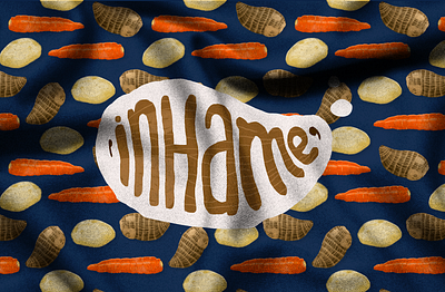 Inhame carrots digital art digital illustration fabric pattern fashion food homeware illustration kitchen lettering lettering logo pattern photoshop potatoes texture vegetables veggie yam