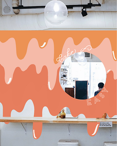 Cake it Easy Mural artist graphic design illustration illustrations illustrator mural design murals