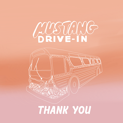 MUSTANG DRIVE IN branding design drawing drive thru female illustrator graphic design illustration vintage