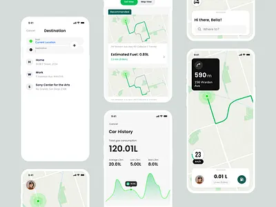 Gasket 2.0 app commute gas lyft map mobile uber ux ui