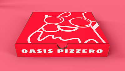 Oasis pizzero pizza box branding design digital digital art diseño diseño de producto diseñografico ilustración logo