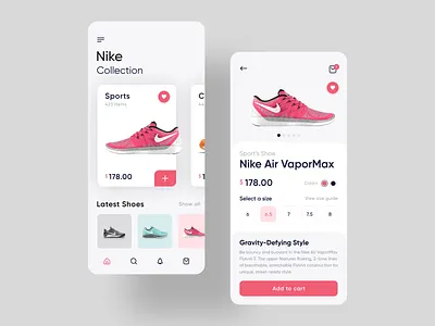 Shoe E-commerce App app design best dribbble shot ecommerce ecommerce app mobile app design nike nike shoes