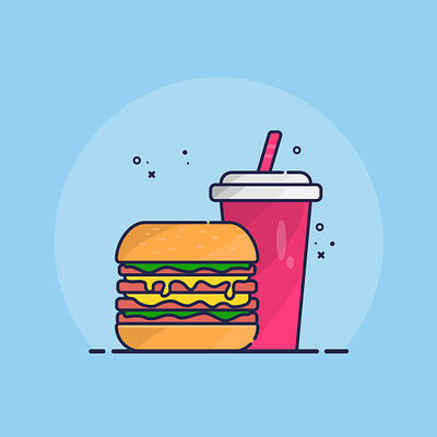 Burger branding design flat flat design flat illustration icon icon design illustration logo minimal design ui design ui ux vector art vector illustration web design