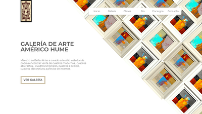 Hume Art Gallery website redesign. artist design ui ux web webdesign