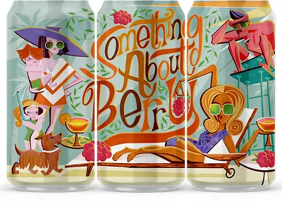 Something About Berry for Local Brewing Co. beer beer can beer label beer label design character design custom type dog illustration liquor