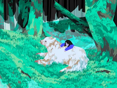 Spirit Bear background design cartoon character character design color concept art digital art editorial illustration illustration narrative visual development