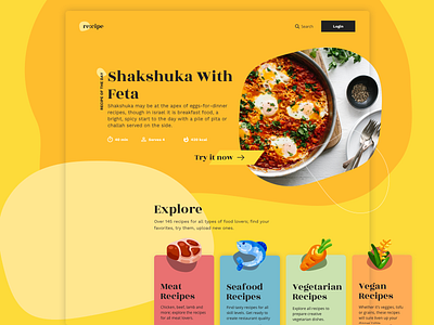 re:cipe website design desktop ui web web design