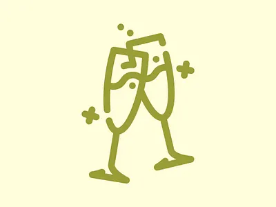 Day 76 - Champagne 100 Icons Daily 100days celebration champagne design icon illustration leeayr logo minimal vector