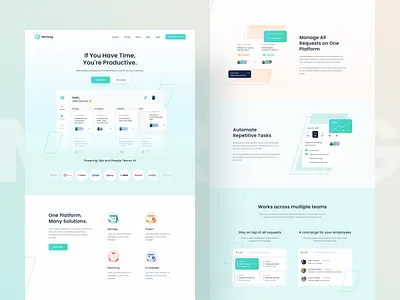 Morbag - Landing Page 👑 dashboard dashboard ui desktop gradient graphic icon illustrations landingpage logo product design schedule task task management typography ui components website website design
