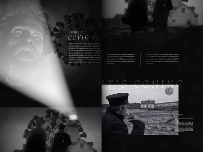 The Covidhouse - Mocktober 2020 black and white branding film films halloween horror horror movie mocktober movie movies october retro spooky the lighthouse thelighthouse type typography vintage web design