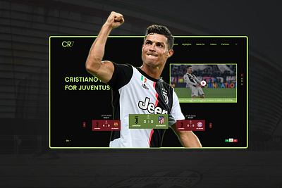 cristiano ronaldo adobe photoshop adobe xd adobexd cristiano ronaldo design illustration juventus portugal ronaldo ui web design webdesign website