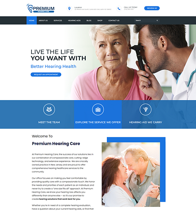 Hearing Care landing Page branding chennai designer design illustration