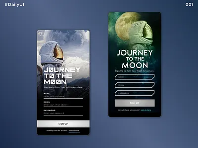 Daily UI Challenge #001 app daily ui 001 dailyui dailyuichallenge sketch ui