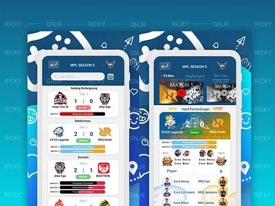 E-sport UI (1/3) app esport app esport ui game app ui ui ux ui app ui design ui mobile ui mobile app userinterface