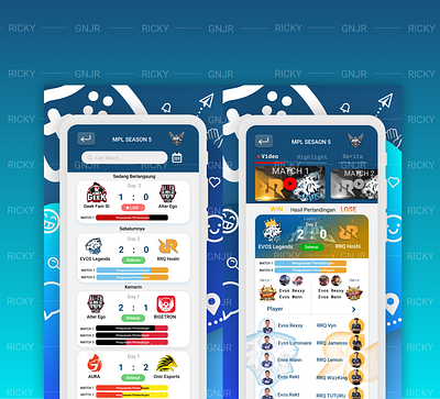 E-sport UI (1/3) app esport app esport ui game app ui ui ux ui app ui design ui mobile ui mobile app userinterface