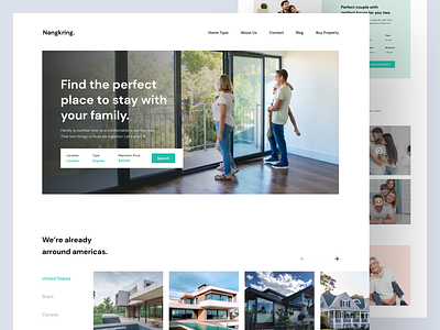 Nangkring - Real Estate Landing Page airbnb apartment design clean elegant house rent website inspiration landing page light minimal minimalist real estate real estate agency real estate branding real estate landing page real estate website simple trend website