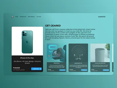 Gadget Hub Landing Page design graphicdesign interface minimal prototyping technology ui uidesign uxdesign web