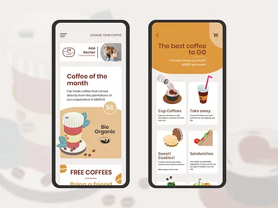Take away coffee app concept app design isometric art isometric icons isometric illustration