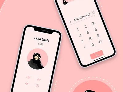 Day3 Dial Pad 100daysofui character characterdesign clean clean ui dial pad flatdesign illustraion minimal ui ui design ui illustration uidesign