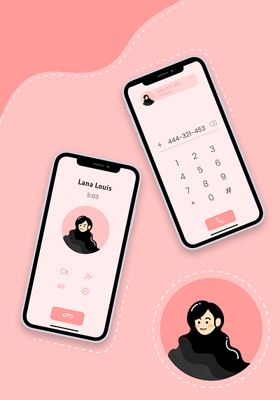 Day3 Dial Pad 100daysofui character characterdesign clean clean ui dial pad flatdesign illustraion minimal ui ui design ui illustration uidesign