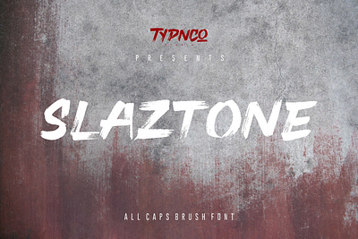 Free Slaztone Brush Font adventure bold branding brush cool cursive decorative display dry fashion font friendly font headline hipster letter logo marker natural nature paint