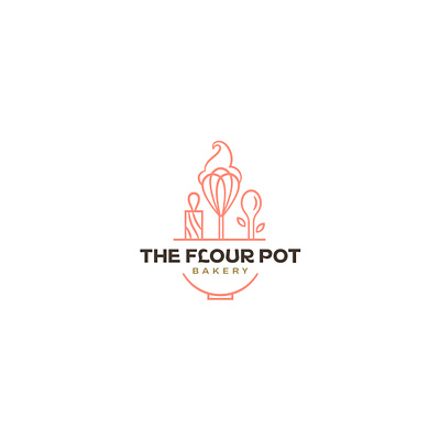 bakery logo art bake bakery cafe design flour icon logo luxury pot restaurant