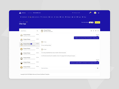 Amaze admin template chat app design admin admin dashboard admin panel admin template app chat chat app chat application chatbot thememakker ui