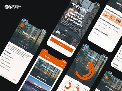 GetOutside App Concept concept mobile app ordnance survey ordnance survey prototype ui