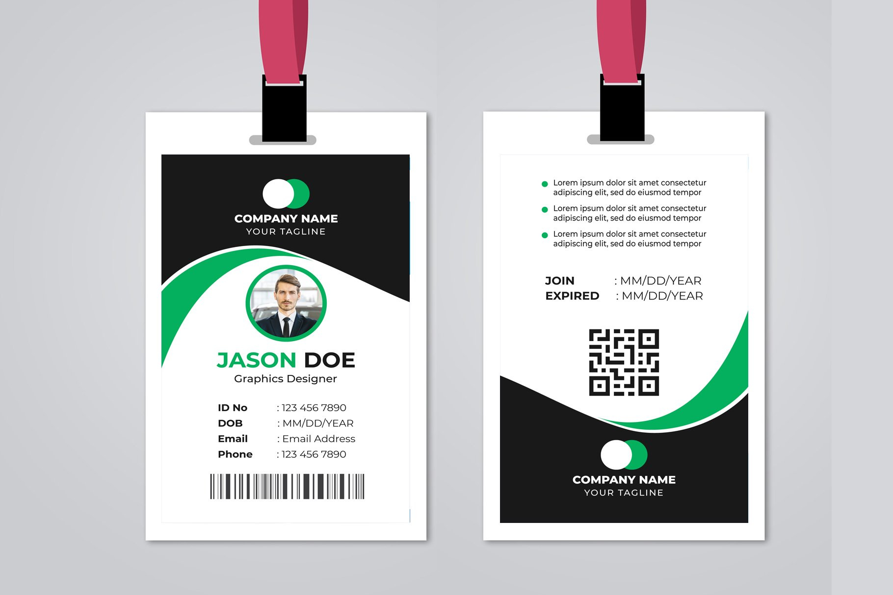 Creative ID Card Template by nandinigraphics on Dribbble