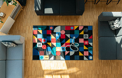 Dig Here branding carpet clean colors design illustration illustrations minimal office playful print