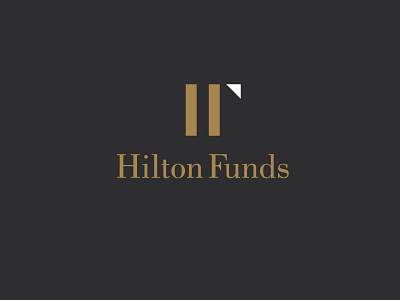 HILTON account branding fund gold logo stationery venture