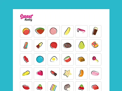 60 + custom Sweets Illustration for Sweet Monkey clean colorful illustration illustration art illustration design illustration digital modern sweets