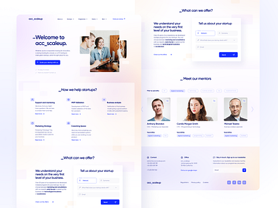 Startup Accelerator - Landing Page accelerator business color design entrepreneur form gradient landing page startup tags ui ux web web design website