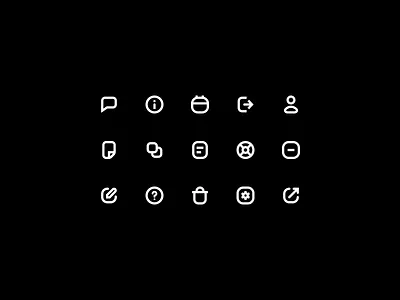 dona Iconography bubble calendar copy delete document helper icon design icon set iconography icons iconset logout settings share symbols