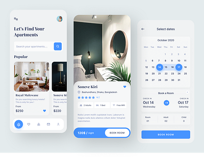 Hotel booking app (Airbnb app re-design Part 2) art design design app ecommerce app hotel app hotel booking illustrator logo mobile mobile app design resort shopping app travel app traveling trends typography ui ui design ux ux design